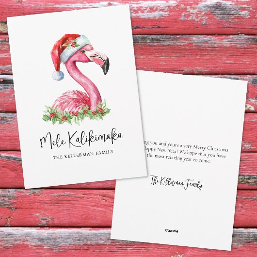 Mele Kalikimaka Tropisch Strand Kerstmis Feestdagenkaart