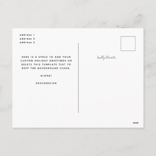 Mele Kalikimaka Tropische Botanische Kerst Foto Feestdagenkaart (Achterkant)