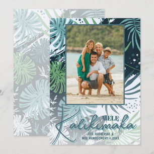 Mele Kalikimaka Tropische Foto Feestdagenkaart