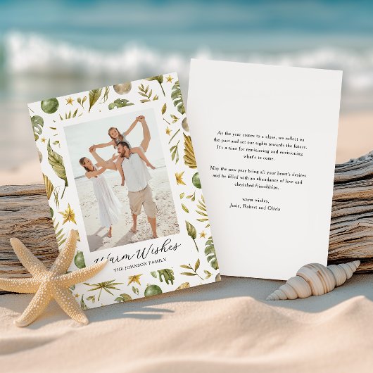 Mele Kalikimaka Tropische Foto Kerstmis Feestdagenkaart