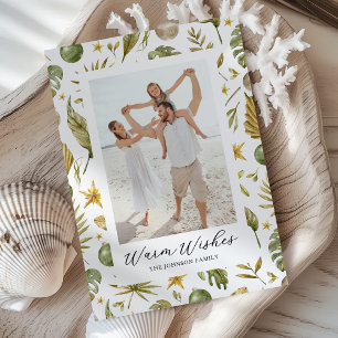 Mele Kalikimaka Tropische Foto Kerstmis Feestdagenkaart