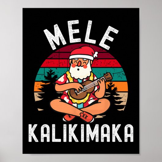 Mele Kalikimaka Tropische Hawaiiaanse Vrolijk Kers Poster (Voorkant)