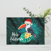 Mele Kalikimaka Tropische Jungle Vogels Kaart (Staand voorkant)