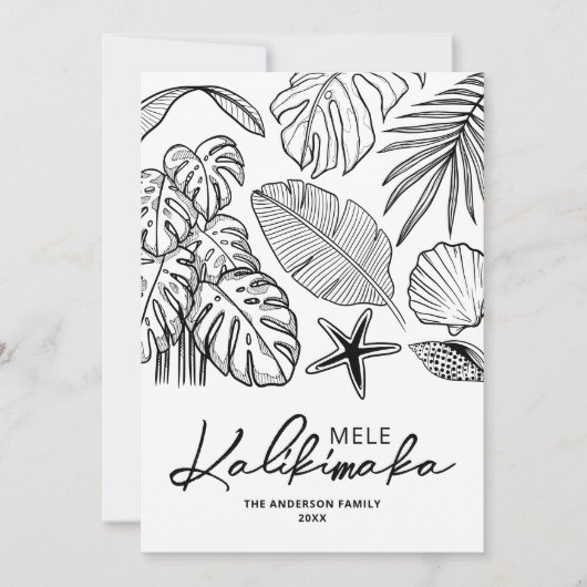 Mele Kalikimaka Tropische Kerst Feestdagenkaart (Voorkant)