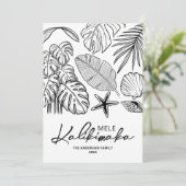 Mele Kalikimaka Tropische Kerst Feestdagenkaart (Staand voorkant)