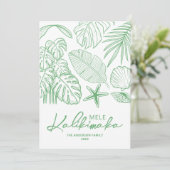 Mele Kalikimaka Tropische Kerst Feestdagenkaart (Staand voorkant)