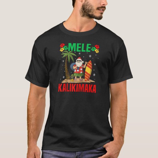 Mele Kalikimaka Tropische Kerst Hawaiiaanse Kerstm T-shirt (Voorkant)