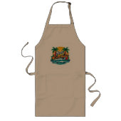 Mele Kalikimaka Tropische Kerst Lang Schort (Voorkant)