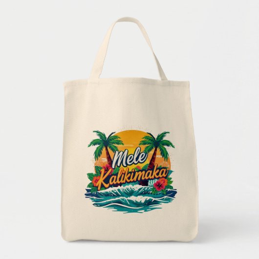 Mele Kalikimaka Tropische Kerst Tote Bag (Voorkant)