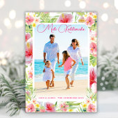 Mele Kalikimaka Tropische kerstfoto Feestdagenkaart