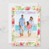 Mele Kalikimaka Tropische kerstfoto Feestdagenkaart (Voorkant)