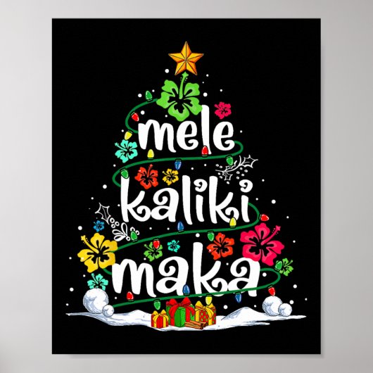 Mele Kalikimaka Tropische Kerstmis Hawaïaanse Kers Poster (Voorkant)