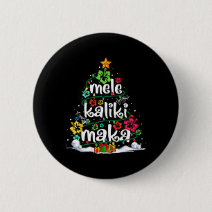 Mele Kalikimaka Tropische Kerstmis Hawaïaanse Kers Ronde Button 5,7 Cm