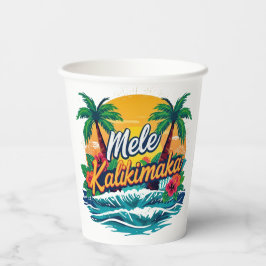 Mele Kalikimaka Tropische Kerstmis Papieren Bekers