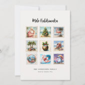 Mele Kalikimaka Tropische Postzegels Feestdagenkaart (Voorkant)