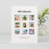 Mele Kalikimaka Tropische Postzegels Feestdagenkaart (Staand voorkant)