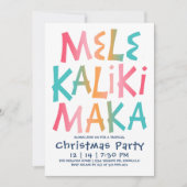 Mele Kalikimaka Tropische Typografie Kerstmis Kaart (Voorkant)
