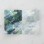 Mele Kalikimaka Tropische Vouw Foto Feestdagen Kaart (Binnen)