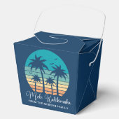 Mele Kalikimaka Tropische Zonsondergang Kerstfeest Bedankdoosjes (Voorkant)