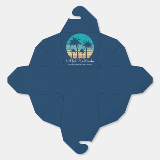 Mele Kalikimaka Tropische Zonsondergang Kerstfeest Bedankdoosjes (Ongevouwen)