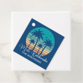 Mele Kalikimaka Tropische Zonsondergang Kerstfeest Bedankjes Labels (In situ)