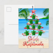 Mele Kalikimaka Turtles Briefkaart (Voorkant / Achterkant)