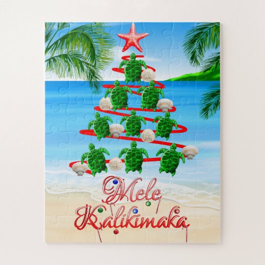 Mele Kalikimaka Turtles Legpuzzel (Verticaal)