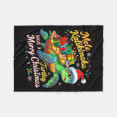 Mele Kalikimaka Turtley Have A Merry Christmas  Fleece Deken (Voorkant (Horizontaal))