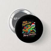 Mele Kalikimaka Turtley Have A Merry Christmas Ronde Button 5,7 Cm (Voorkant /achterkant)