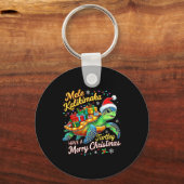 Mele Kalikimaka Turtley Have A Merry Christmas Sleutelhanger (Voorkant)