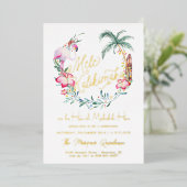 Mele Kalikimaka | Uitnodiging voor Kerstmis op eil (Staand Voorkant)