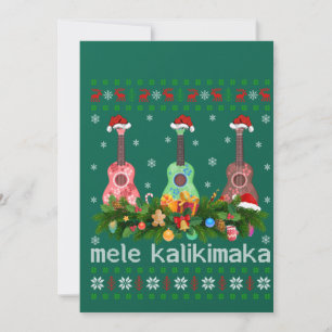 Mele Kalikimaka Ukulele Gitaar Cadeau Lelijke Ukul Kaart