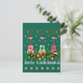 Mele Kalikimaka Ukulele Guitar Gift Ugly Ukulele Briefkaart (Staand voorkant)