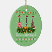 Mele Kalikimaka Ukulele Guitar Gift Ugly Ukulele Keramisch Ornament (Rechts)