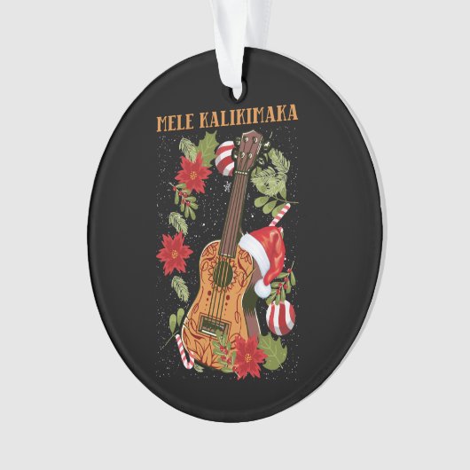 Mele Kalikimaka Ukulele Guitar Gift Ugly Ukulele Ornament (voorkant)