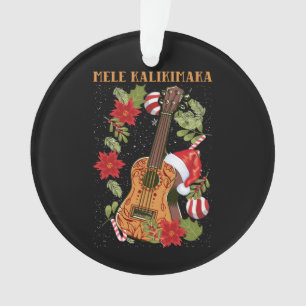 Mele Kalikimaka Ukulele Guitar Gift Ugly Ukulele Ornament
