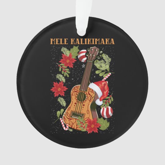 Mele Kalikimaka Ukulele Guitar Gift Ugly Ukulele Ornament (voorkant)