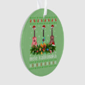 Mele Kalikimaka Ukulele Guitar Gift Ugly Ukulele Ornament (voorkant)