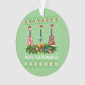 Mele Kalikimaka Ukulele Guitar Gift Ugly Ukulele Ornament (voorkant)