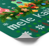 Mele Kalikimaka Ukulele Guitar Gift Ugly Ukulele Poster (Hoek)