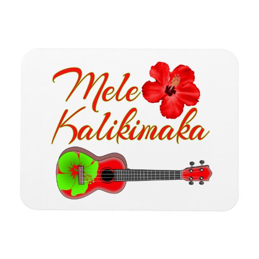 Mele Kalikimaka Ukulele Magneet (Horizontaal)