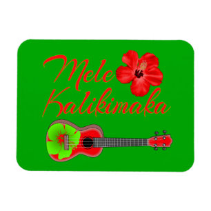 Mele Kalikimaka Ukulele Magneet