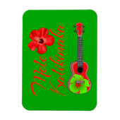 Mele Kalikimaka Ukulele Magneet (Verticaal)