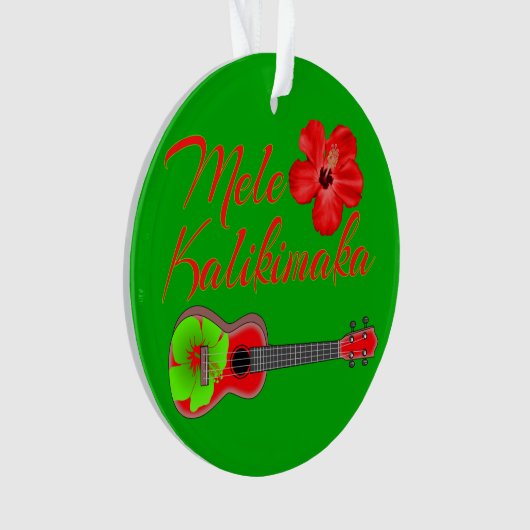 Mele Kalikimaka Ukulele Ornament (voorkant)
