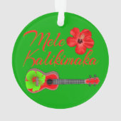 Mele Kalikimaka Ukulele Ornament (achterkant)