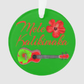 Mele Kalikimaka Ukulele Ornament (voorkant)
