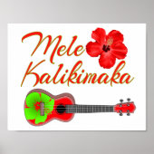 Mele Kalikimaka Ukulele Poster (Voorkant)