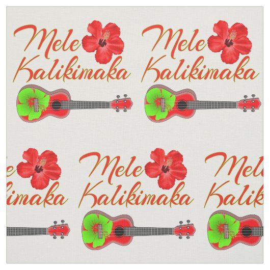 Mele Kalikimaka Ukulele Stof (Swatch)