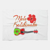 Mele Kalikimaka Ukulele Theedoek (Horizontaal)
