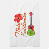 Mele Kalikimaka Ukulele Theedoek (Verticaal)